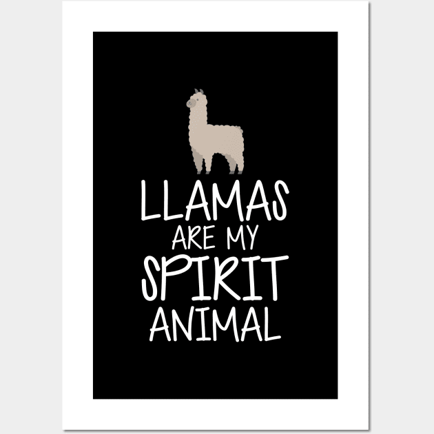 Llama - Llamas are my spirit animal w Wall Art by KC Happy Shop